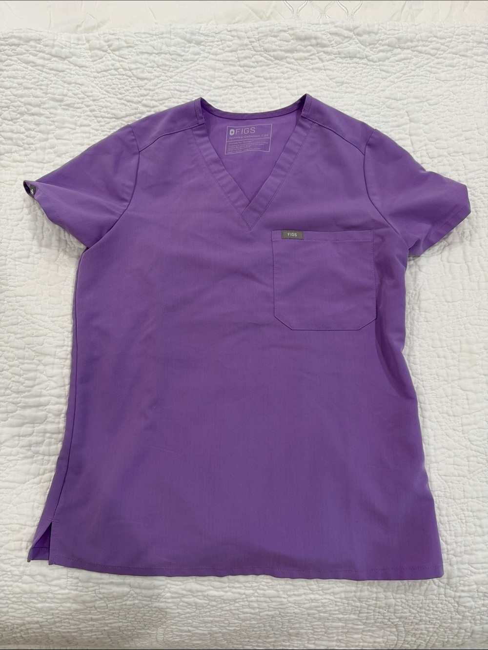 Figs Women's V-Neck Tunic Top — Purple